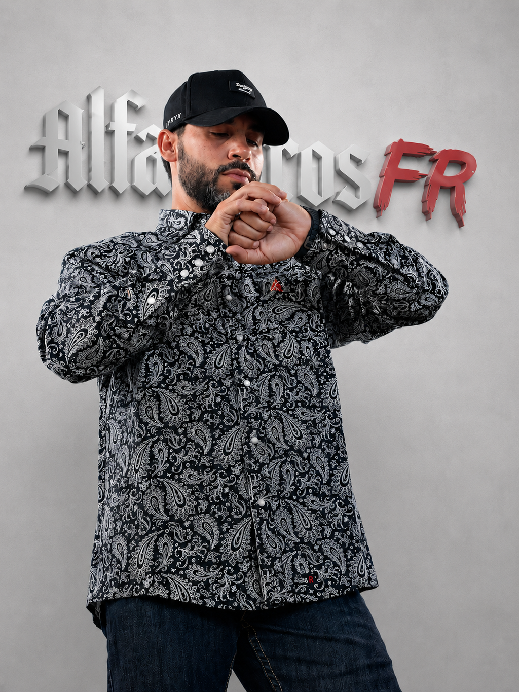 FR Shirt Paisley Black