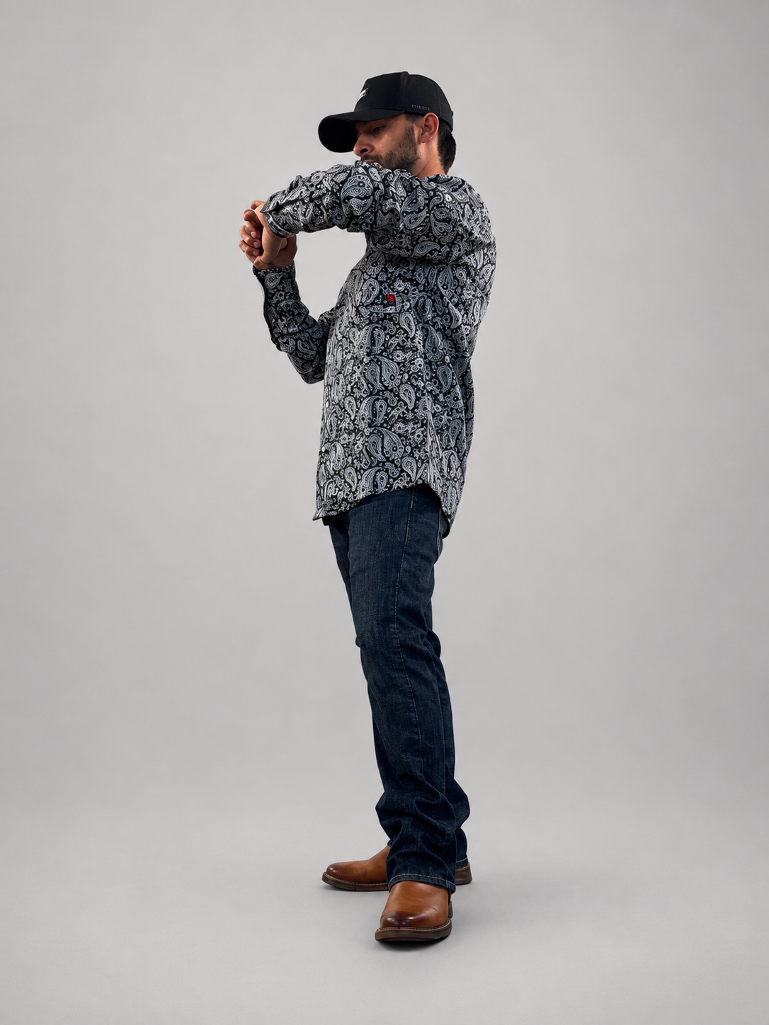FR Shirt Paisley Black
